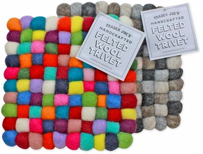 Felted Wool Trivets, Holiday edition
