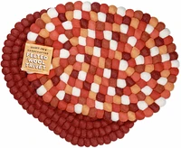 Handcrafted Felted Oval Wool Trivet For Fall