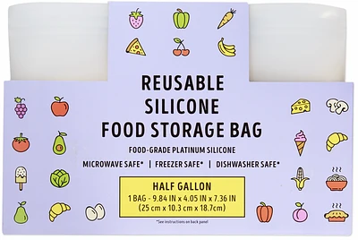 Reusable Silcone Food Storage Bag Half Gallon