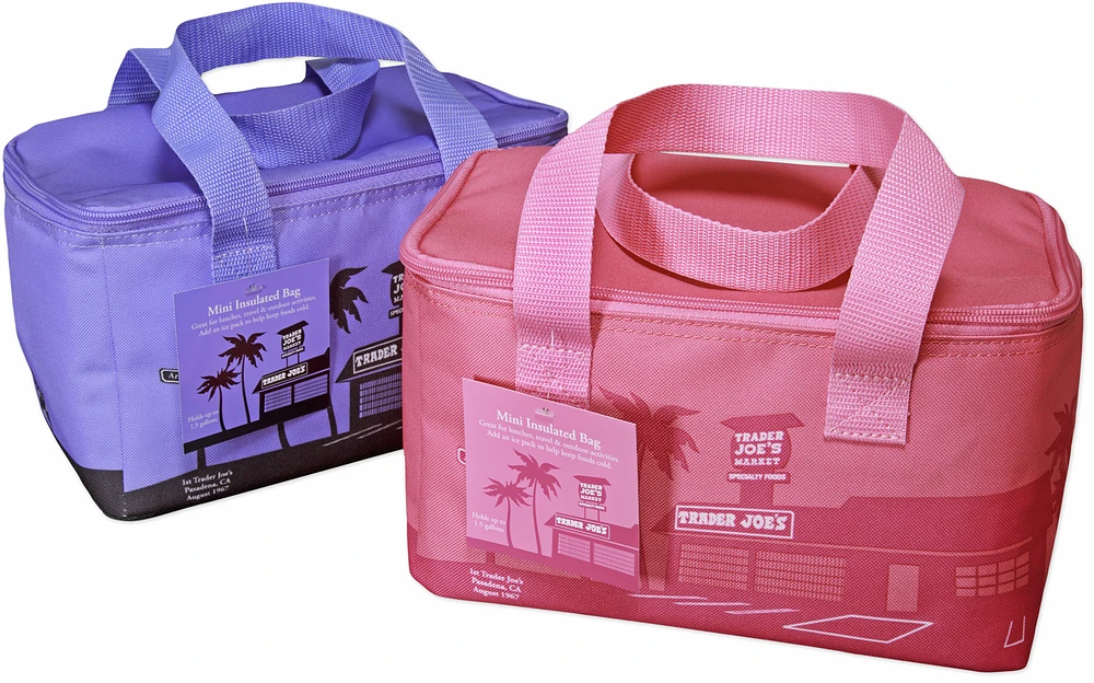 Mini Insulated Bag, Lavender and Pink