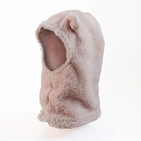 Pink Shadow Plush Bear Ear Balaclava (2-6X)