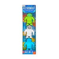 astronaut erasers - set of 3