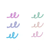 silver linings outline markers - set of 6