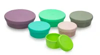 Stacking & Nesting Containers with Silicone Lids