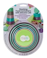 Stacking & Nesting Containers with Silicone Lids