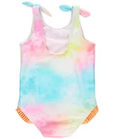 Rainbow Tie Dye Shoulder One Piece