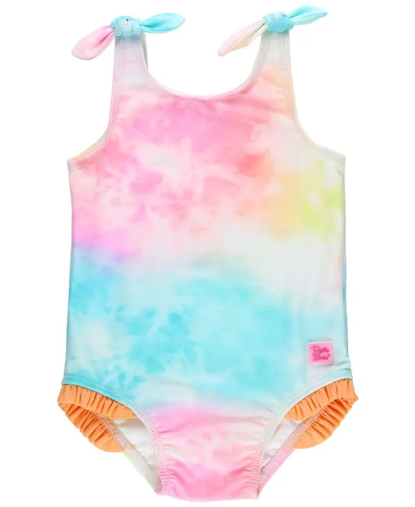 Rainbow Tie Dye Shoulder One Piece