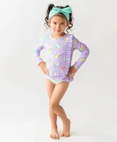 Snow Cones Ruffled Long Sleeve Rash Guard 2-Piece