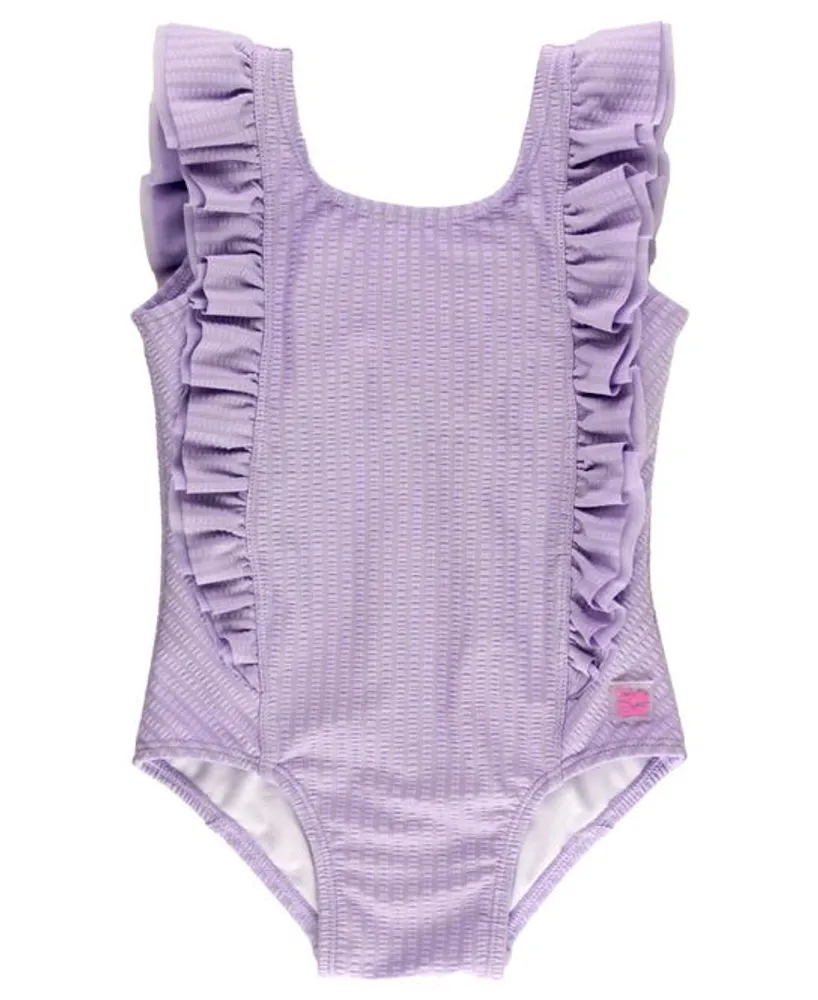 Lavender Seersucker Waterfall One Piece