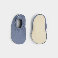 Faded Blue Ribbed Swim Slippers