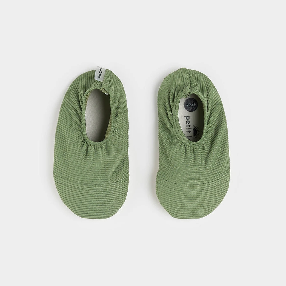 Pear Ribbed Swim Slippers