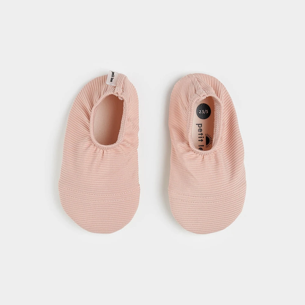 Rose Quartz Ribbed Swim Slippers