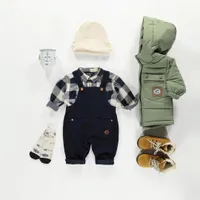 NAVY AND CREAM PLAID SHIRT FLANNEL