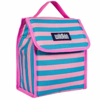 Pink Stripes Lunch Bag