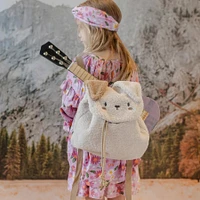 DOG SHAPED CREAM BACKPACK IN SHERPA, CHILD