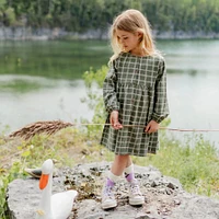 GREEN PLAID DRESS JERSEY, CHILD