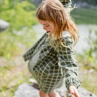 GREEN PLAID DRESS JERSEY, CHILD