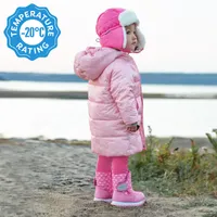 Kids Tall Puffy Winter Boots | Dusty Pink