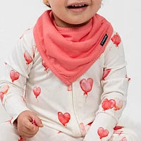 Ribbed Bamboo Bandana Bib - Candy Pink