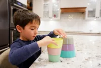 Stacking & Nesting Containers with Silicone Lids