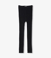 Black Cable Knit Leggings