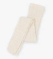 Child Cream Cable Knit Tights