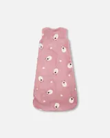 Printed Plush Sleep Sack Mauve Bears