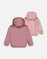 Transition Reversible Sherpa And Nylon Jacket Old Pink