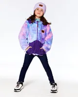 Transition Reversible Plush And Nylon Jacket Grape Purple