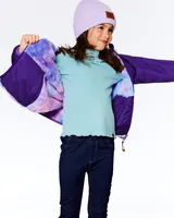 Transition Reversible Plush And Nylon Jacket Grape Purple