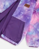 Transition Reversible Plush And Nylon Jacket Grape Purple