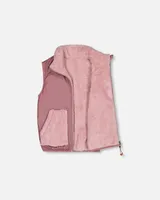 Reversible Sleeveless Jacket Old Pink