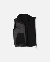 Reversible Sleeveless Jacket Black