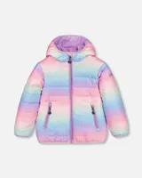 Quilted Transition Jacket Multicolor Gradient