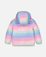 Quilted Transition Jacket Multicolor Gradient