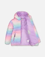 Quilted Transition Jacket Multicolor Gradient