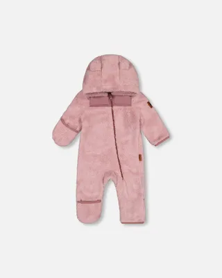 Baby Mid-Season Sherpa One Piece Old Pink