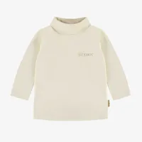 CREAM LONG SLEEVES T-SHIRT WITH TURTLENECK, BABY