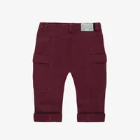 RED TWILL PANT WITH CARGO POCKETS BRUSHED TWILL, BABY