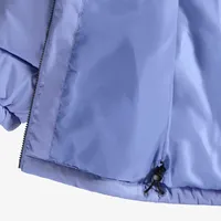 PUFFER COAT WITH HIGH COLLAR AND HOOD