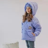 PUFFER COAT WITH HIGH COLLAR AND HOOD