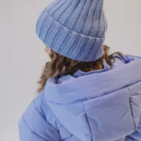 PUFFER COAT WITH HIGH COLLAR AND HOOD