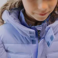 PUFFER COAT WITH HIGH COLLAR AND HOOD