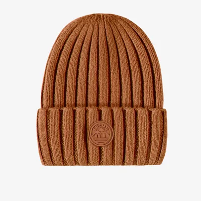 BROWN KNITTED TOQUE COTTON CASHMERE, CHILD