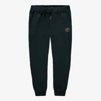 NAVY SLIM FITTED PANTS FRENCH TERRY, CHILD