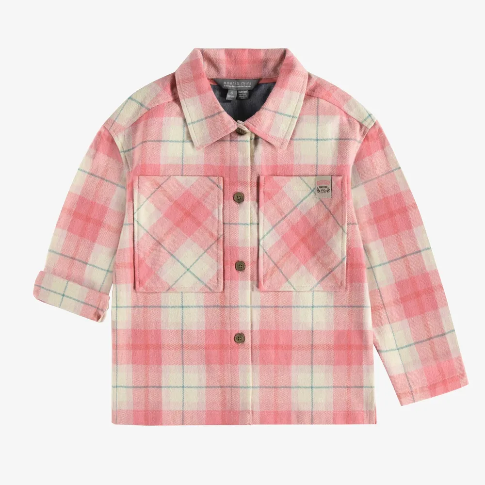 PINK PLAID SHIRT FLANNEL, CHILD