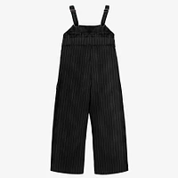 BLACK AND WHITE STRIPED JUMPSUIT COTTON GABARDINE, CHILD