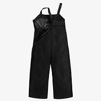 BLACK AND WHITE STRIPED JUMPSUIT COTTON GABARDINE, CHILD