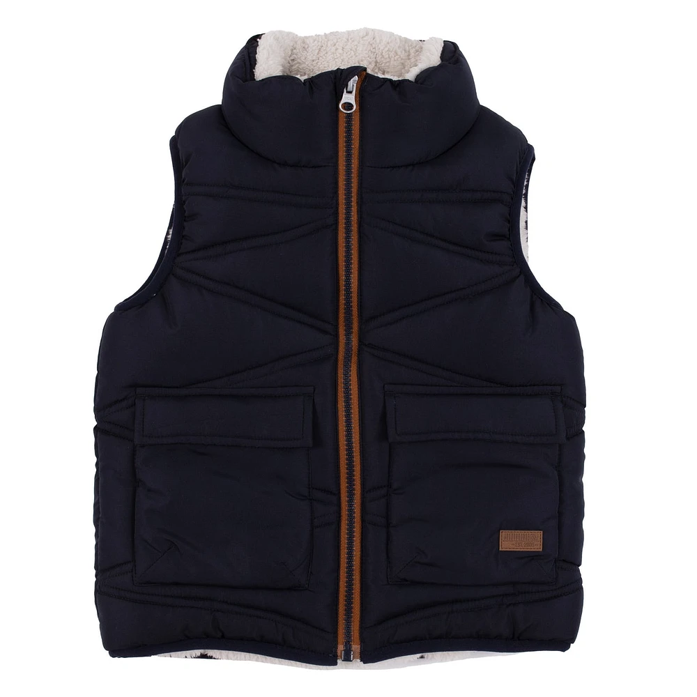 Sleeveless quilted jacket Boys Navy