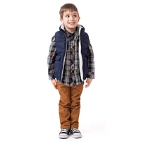 Sleeveless quilted jacket Boys Navy